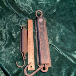 2 Antique Chantillons Forschner Hanging Market Scales