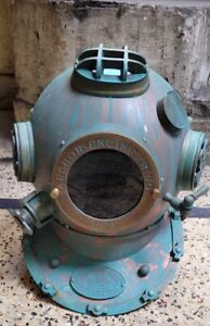 Rare Antique Diving Helmet Royal Navy Diving Divers Heavy Helmet Deep Sea Anchor