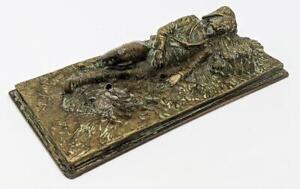 Napoleonic Bronze Sleeping Sentry Figure 19th Century