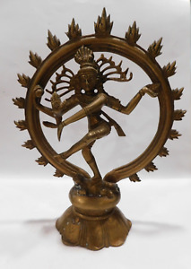 Vtg Brass Nataraja Shiva Hindu Statue On Dwarf Kali Goddess 9 1 2 Tall