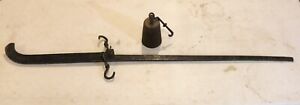 Antique Sargent 600 Lb 57 Beam Scale Or Steelyard W Cast Iron Weight Farm Tool