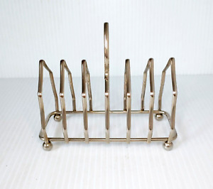 Vintage Silver Plated Toast Rack 6 Slices Footed Made In England 5 5 In Long