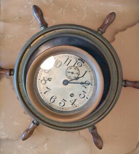 Vintage Seth Thomas Ships Wheel Clock