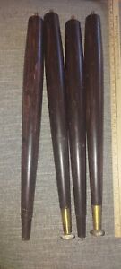 Mid Century Tapered Table Legs 19 5 In Wood Used Set 4 Vintage Legs