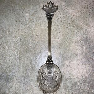 Vintage Boma Canada Highly Detailed Maple Leaf Collectible Pewter Spoon