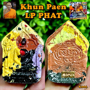 Thai Buddha Khun Paen Amulet Lp Phat Relics Magic Pendant Talisman Charm K066