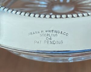 Sterling Silver Glass Coaster Frank M Whiting Co Set Of 3