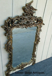 62412 Large Fancy Decorator Mirror With Dragon Bird Figure