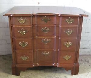 Mahogany Chippendale Antique Style Block Front Dresser Bachelors Chest Goddard