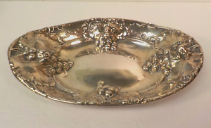 Mauser Ny Sterling Silver 11 Oval Serving Bowl Chased Design