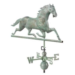 Good Directions Roof Mount Horse Weathervane 33 Lx 36 H X 18 W Blue Verde Copper