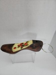Vintage Wooden Shoe Form Hand Painted Strawberries