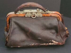 Antique Apothecary Doctor Dry Leather Bag