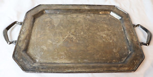 Vintage Canadian Silversmith Silver Nickle Serving Tray 21 