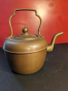 Antique Copper Gooseneck Tea Kettle