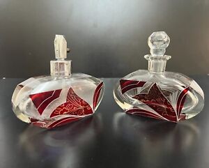 Vintage Karl Palda Glass Atomizer And Perfume Bottle