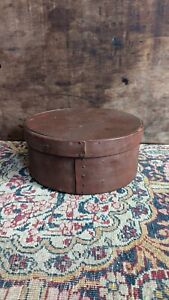 Antique Early Country Wood Pantry Storage Box Old Red Paint 7 Patina