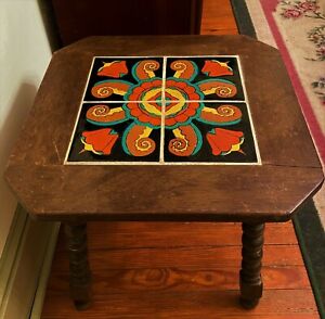 Rare Antique Monterey Catalina Taylor Tile Mission Table