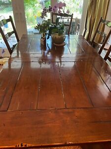 Farmhouse Lorts Dining Table 72 X42 With 6 Matching Chairs