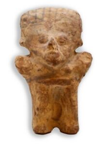 Pre Columbian Chancay Stargazer Figure Terracotta Pottery Artifact Late Classic