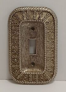 Vtg 1966 American Tack Hardware Solid Brass Outlet Wall Cover Plate