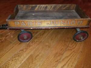 Rare Size Wooden Childs Wagon Paris Junior No 10