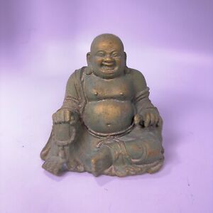 Chinese Bronze Buddha 8in 20cm Tall