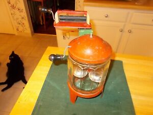 Early 1900s Child S Glass And Metal Washing Machine With Wringer Made By Wolveri