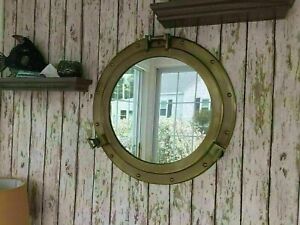 24 Antique Porthole Nautical Cabin Mirror Brass Finish Large Wall Decorative New