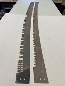 Lot Of 2 Atq 66 2 Man Crosscut Saw Blades No Handles 3 7 8 And 2 5 8 Wide