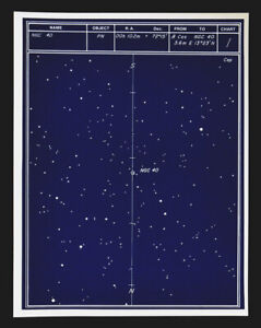 Astronomy Deep Sky Star Chart No 1 Planetary Nebulae In Constellation Cepheus