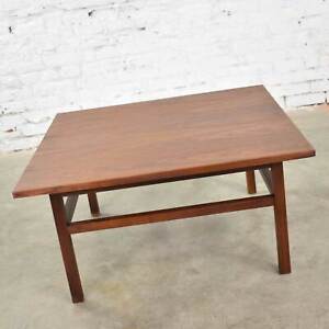 Mid Century Modern Square Walnut Cocktail Coffee End Side Table Style Founders