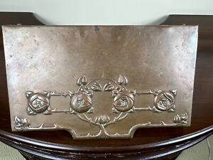 Art Nouveau Copper Fireplace Hood W Macintosh Roses Probably From Glasgow