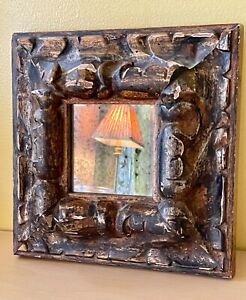 Gesso Early Mid Century Small Mirror