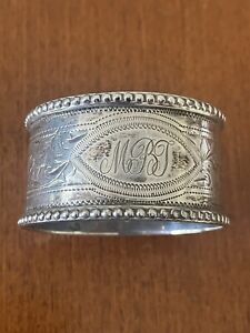 Antique William Devenport Birmingham Sterling Napkin Ring 1905 Edwardian
