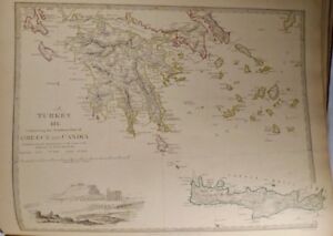 1829 Map Of Turkey Southern Greece And Candia Baldwin Gradoc