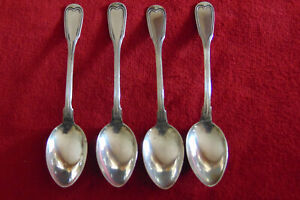German 800 Silver Spoons No Monogram Set Of Four 54 3 Grams