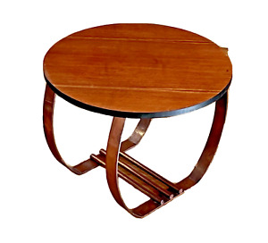 Art Deco Machine Age Copper Flat Bar Wood Coffee End Table Rohde Deskey