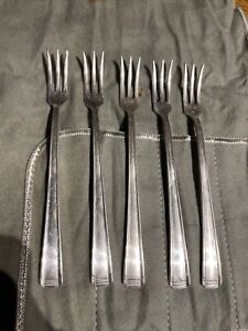 5 Set John And Priscilla By Westmorland Sterling Silver Cocktail Fork 5 1 2 