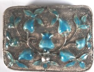 Antique Silver Chinese Snuff Box 1830 China Marks Enameled