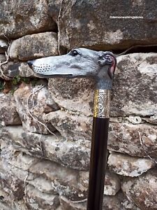 Personalized Greyhound Whippet Lurcher Collectors Walking Stick