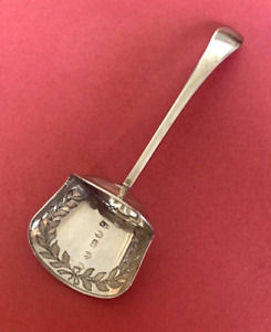Georgian Tea Caddy Spoon Scoop Engraved Samuel Pemberton 1806
