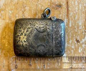Antique Sterling Silver Vesta Case Handcrafted