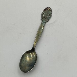 Vintage Sterling Silver Arkansas State Souvenir Design Spoon 925 Not Scrap 9g