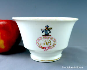 Bold Armorial Monogrammed Softpaste Cup C 18th Cent