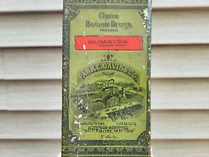 Parke Davis Solomons Seal Apothecary Tin Botanic Drugs Pressed Herbs C1884