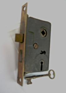 Vintage Mortise Door Lock Passage Set With Key