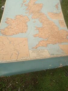 Original Classroom Physical Economic Map Of The British Isles Hard Roll Trl7