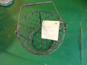 Small Rustic Chicken Wire Basket Primitive Colonial Cl 13 3 