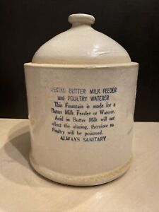 Vintage Westko Butter Milk Feeder Poultry Waterer Crock 9 1 2 